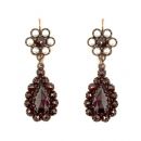 Garnet Earrings & seed pearls