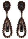 Vintage garnet pending drop earrings w/14ctgold studs