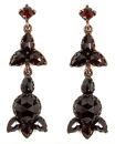 Vintage garnet  earrings w/14ct gold studs