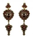 Garnet Heart Earrings