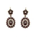Granatohrringe mit Perlchen