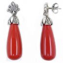 Ohrringe mit Markasit + im Koralle