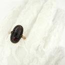 Vintage Victorian oval garnet ring