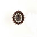 Granatring mit Perlchen