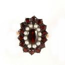 Granatring mit Perlchen